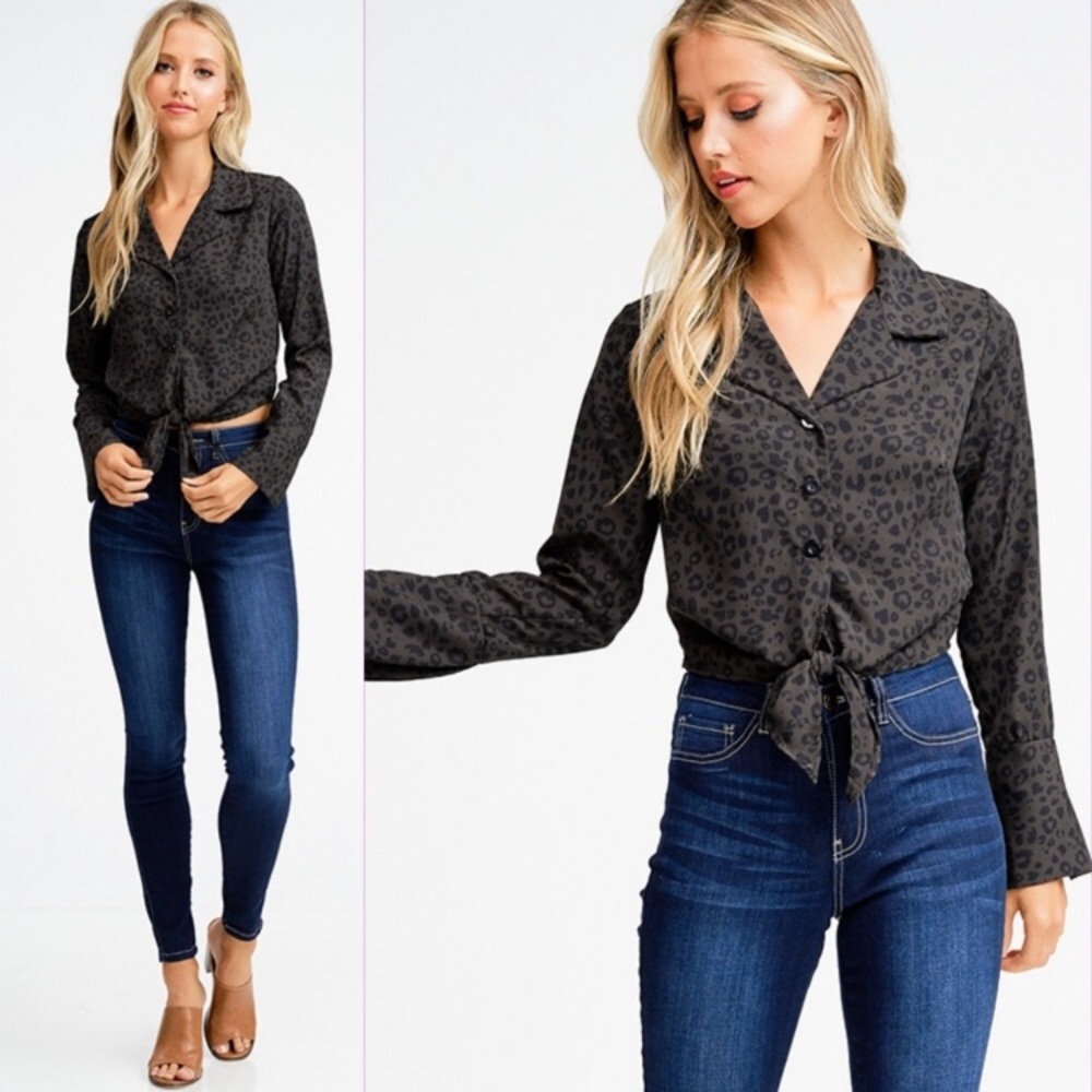 Leopard print top